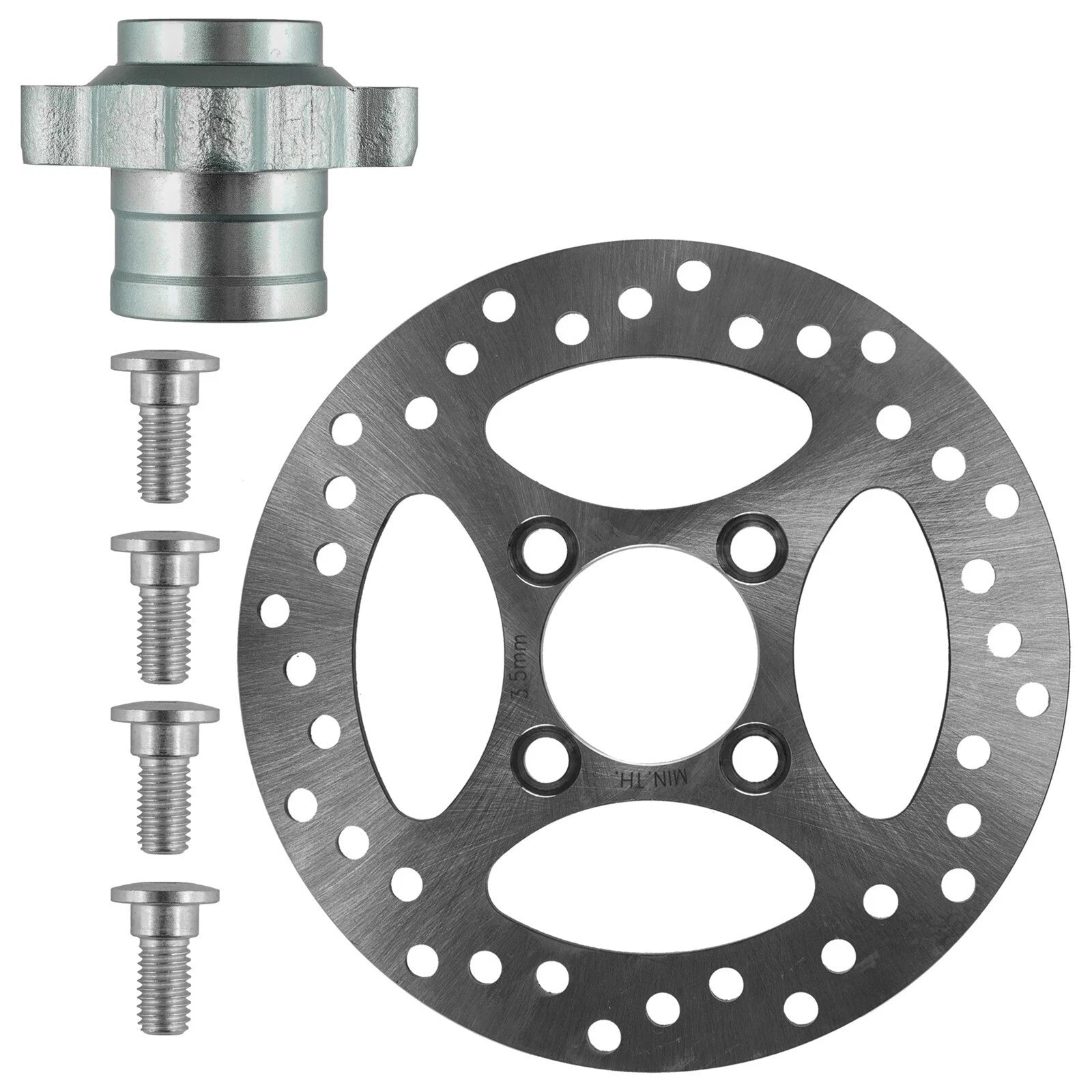 Rear Brake Rotor Disc & Hub For Yamaha Raptor 700 700R YFM700 YFM700R 2006-2013