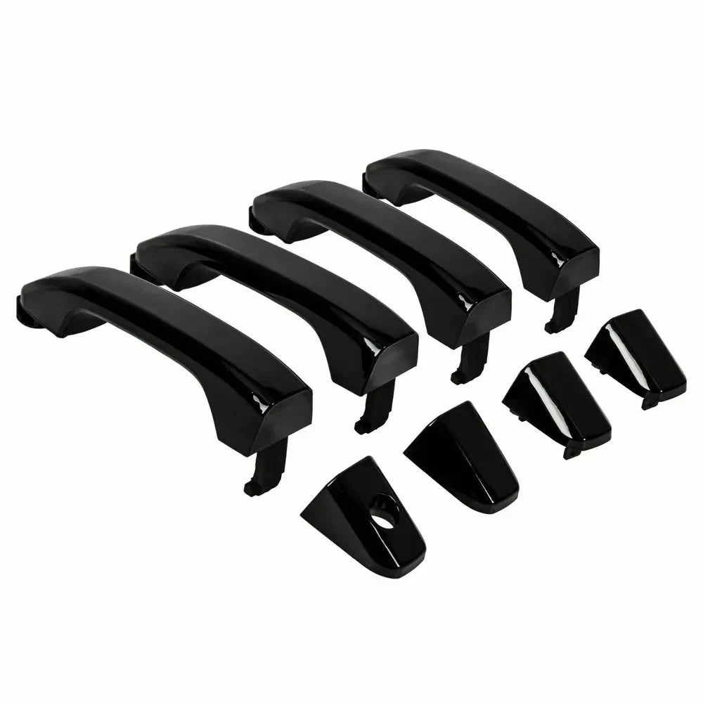 For Silverado Sierra 2014-19 Gloss Black Painted 4 pcs Door Handles Replacement