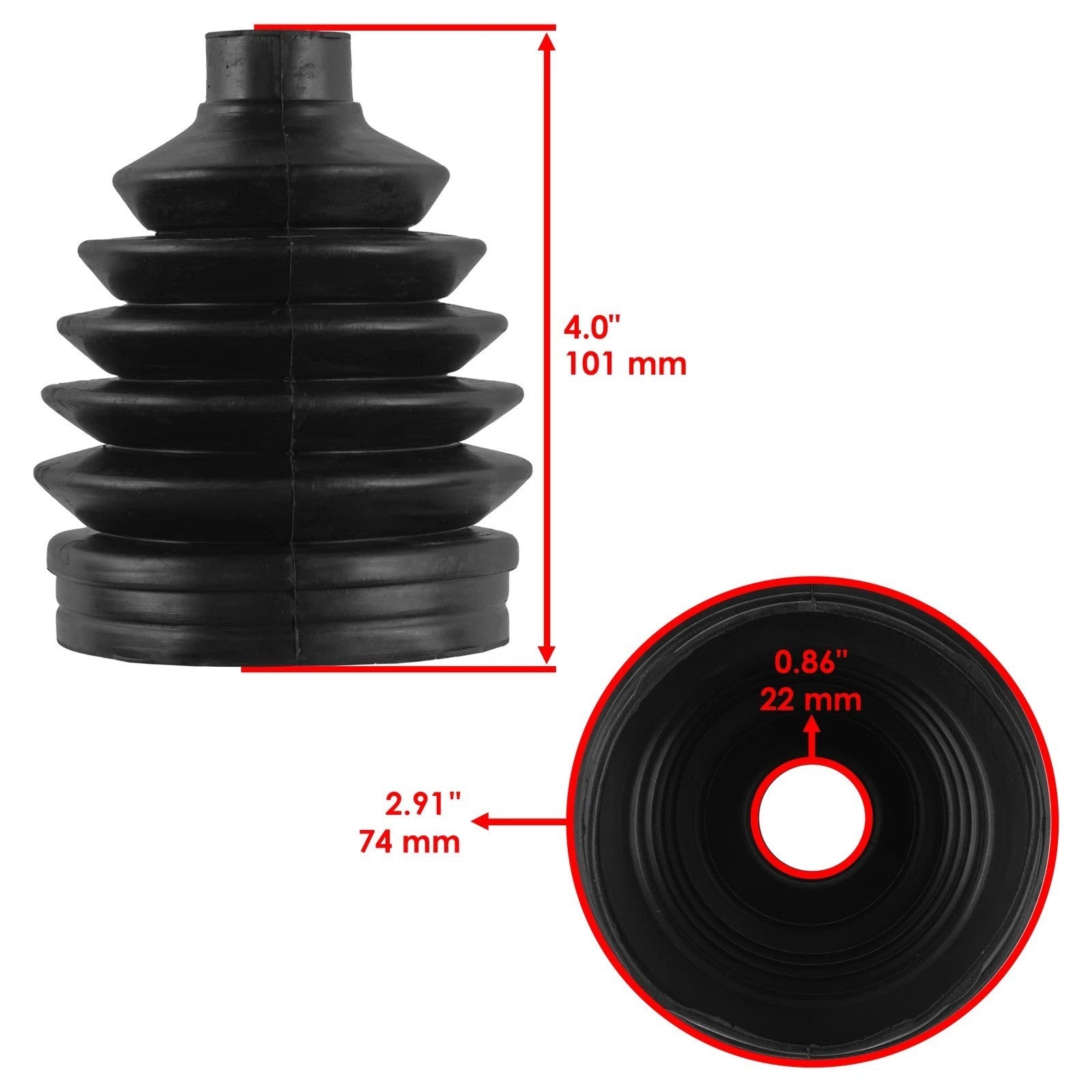 Rear Axle Outer Inner CV Boot Kit for Polaris Ranger XP 900 All 2013-2017