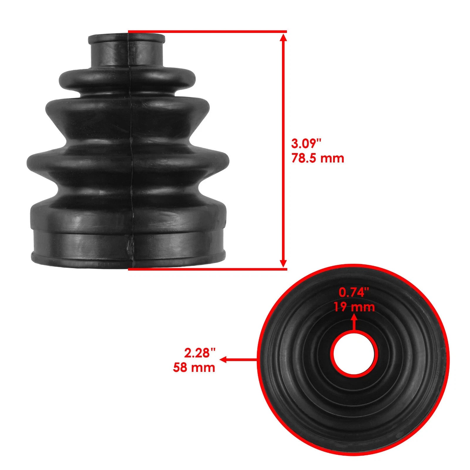 Front Axle Inner Outer CV Boot Kit for Yamaha Rhino 660 YXR660F 4X4 2004-2007