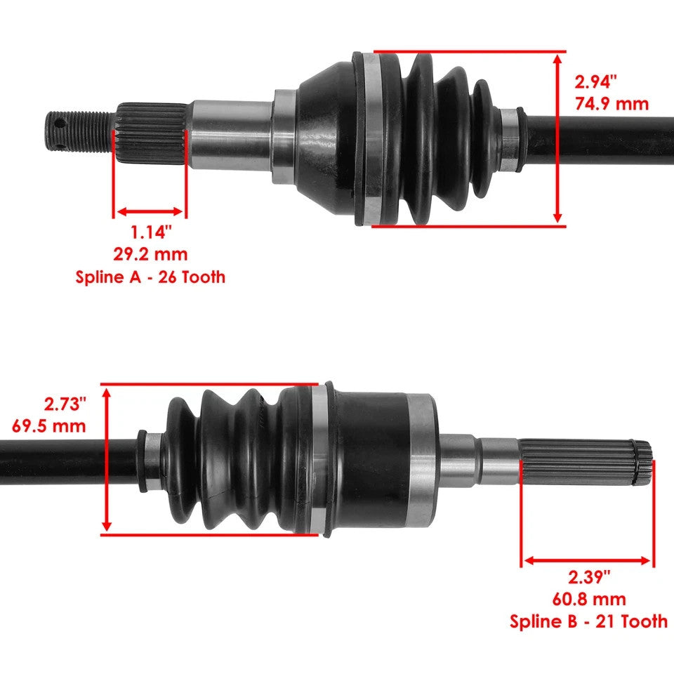 Front Left Right CV Joint Axle Shaft for Can-Am Outlander 570 2016-23 Except XMR