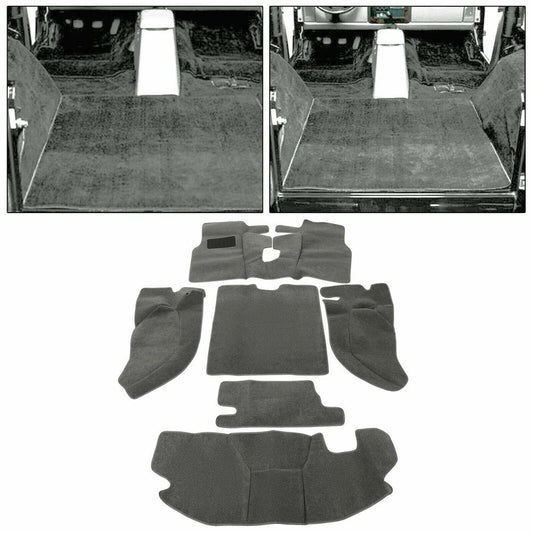 HECASA For Jeep Wrangler TJ 1997-06 Interior Carpet Kit Rug Floor Mat 6pcs GRAY