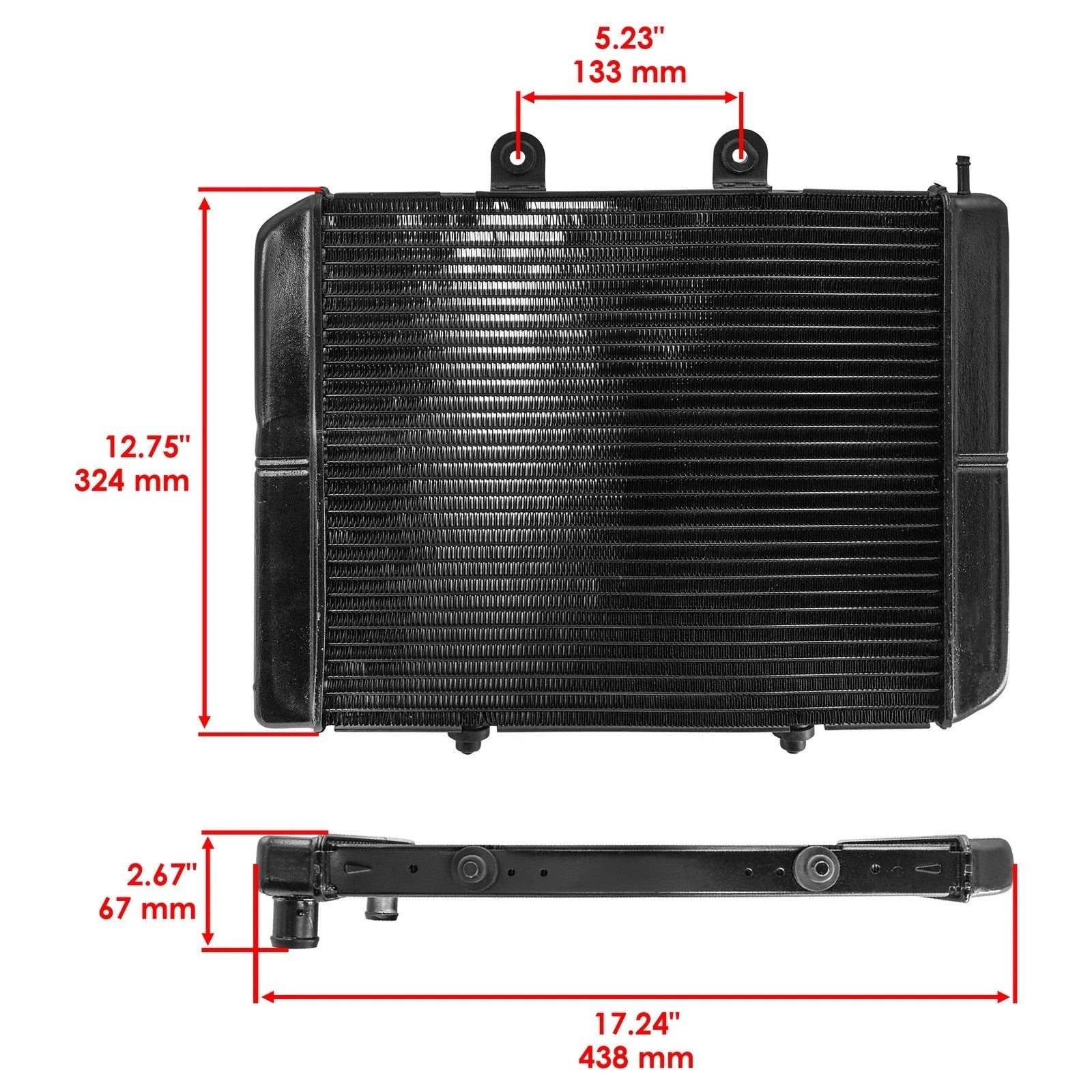 Radiator for Polaris RZR 570 EFI EPS 2012 2013 2014 2015 2016 2017 2018-2020