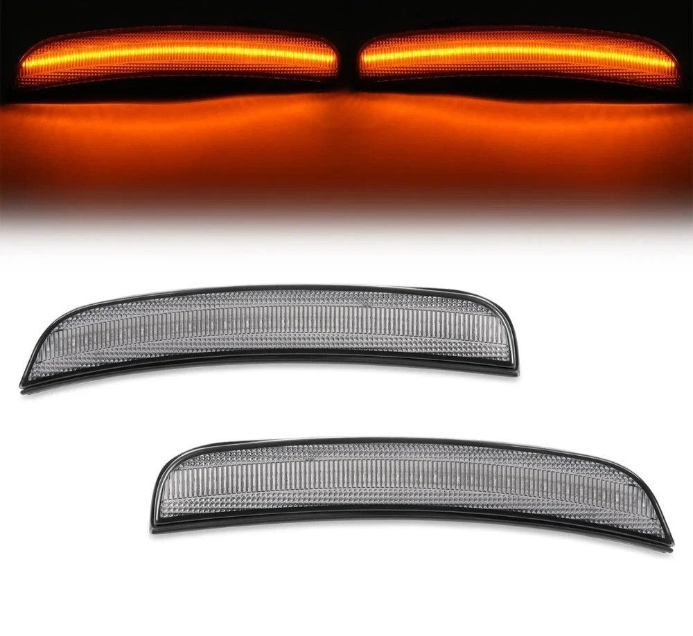 For Chrysler 300 2015-2023 Smoked Lens Front LED Side Marker Lights Left & Right
