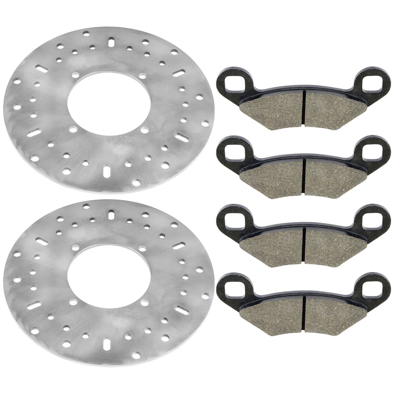 2 Front Brake Disc Rotor And Pads for Polaris Sportsman 700 2002 2003 2004-2007