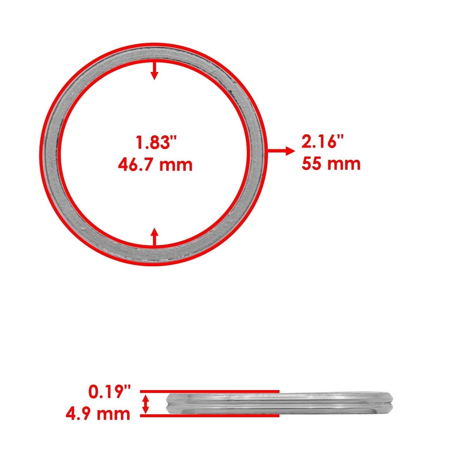 Exhaust Muffler Gaskets For Honda Pioneer 700 SXS700 2014-2023 18291-MW3-670