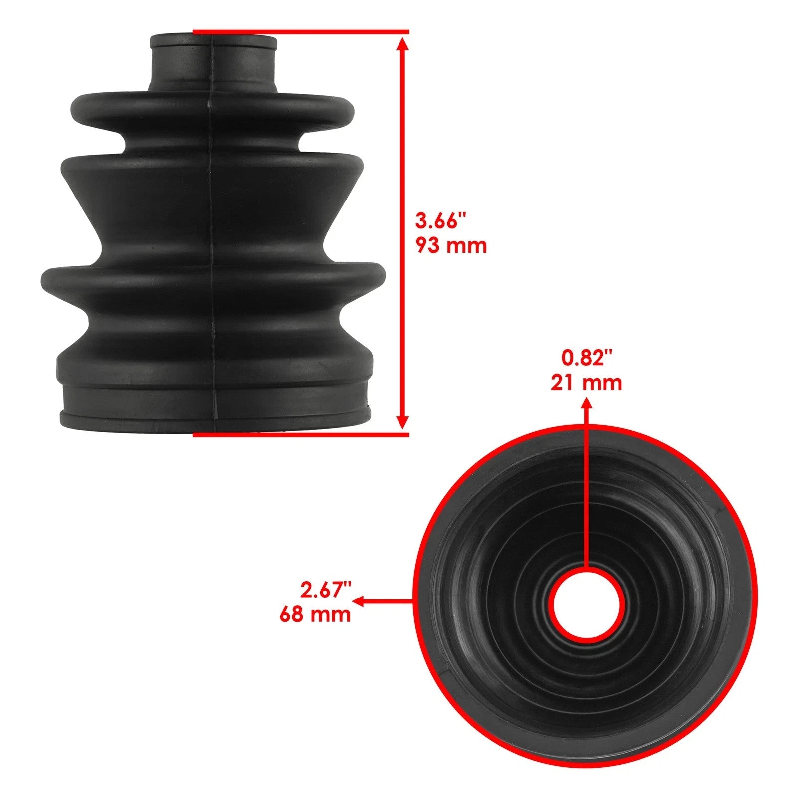 2 Rear Axle Inner Outer CV Boot Kit for Arctic Cat 650 4X4 2004-2010