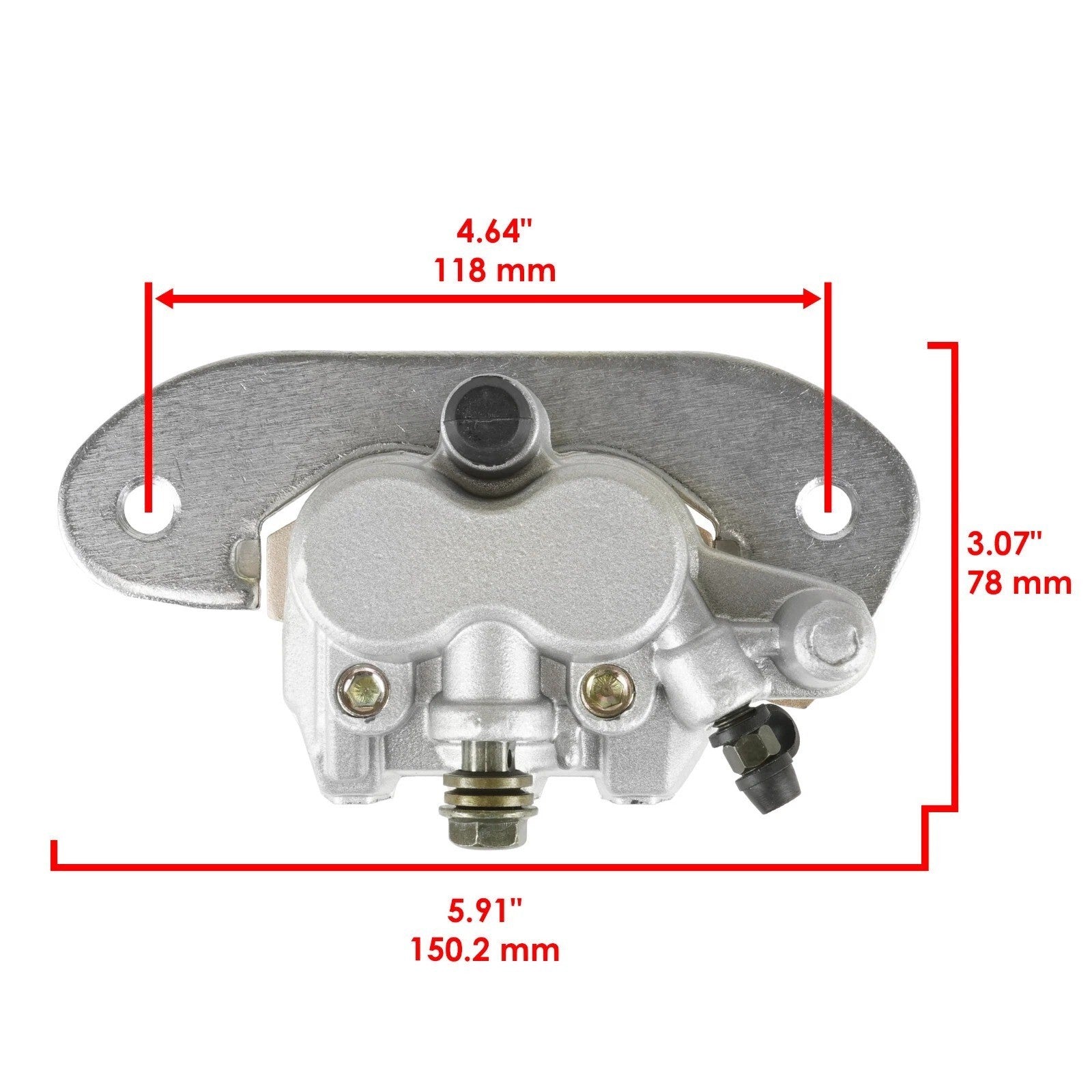 Rear Brake Caliper And Disc Rotor W/Pad For Yamaha Rhino 700 YXR700 4X4 2008-13