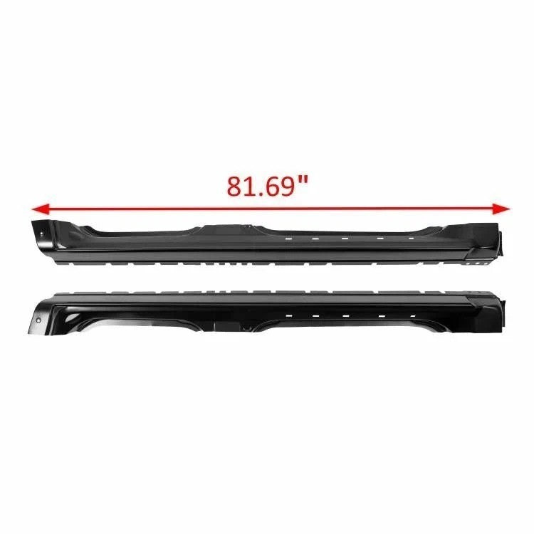 2PCS Steel Black Rust Repair Outer Rocker Panels For Ford Expedition 2003-2017