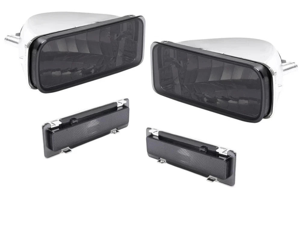For Chevrolet Camaro 85-92 Smoke Bumper Turn Signal Lights & Side Marker Lights