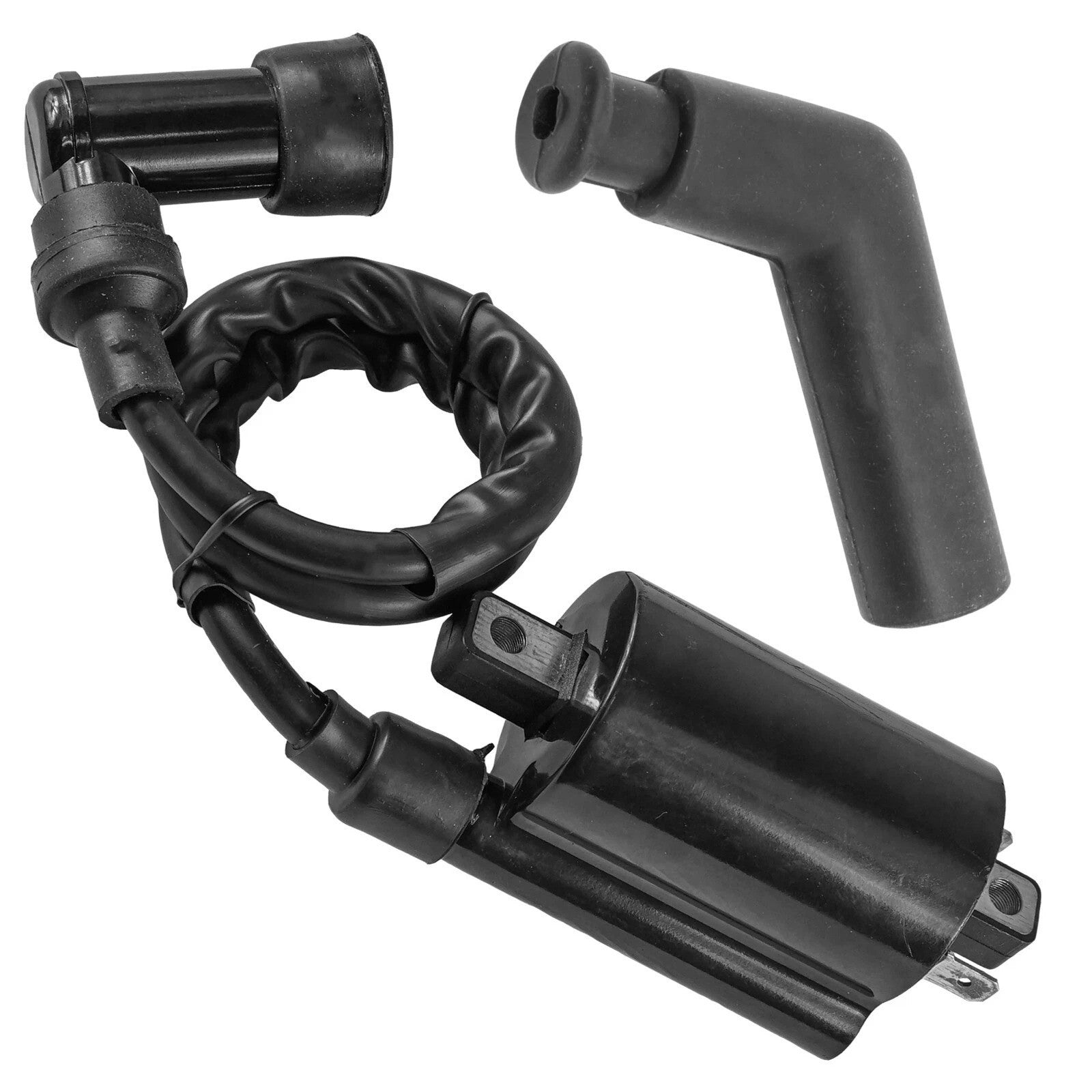 Caltric Ignition Coil w/ Spark Plug Cap For Yamaha Raptor 700 YFM700 2006-2018