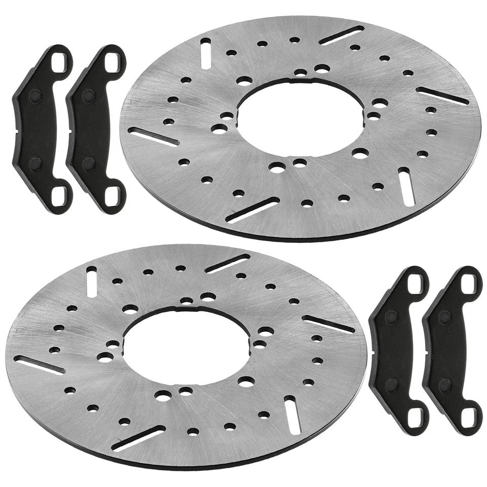 2 Front Brake Disc Rotor W/ Pad for Polaris Magnum 425 425L 4X4 1995 1996-1998