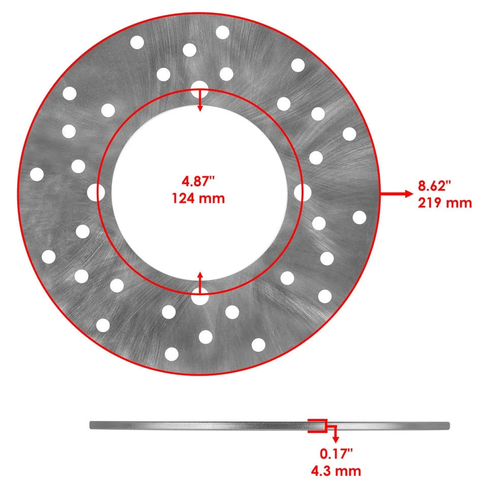 2 Rear Brake Disc Rotor for Polaris Ranger XP 570 800 900 1000 2010 2011-2019