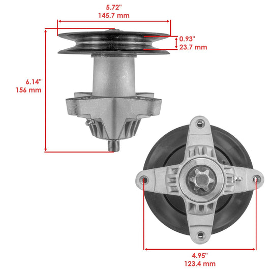 38" Deck Spindle w/ Pulley for Murray M115-38 M135-38 M11538 / Columbia CLT38