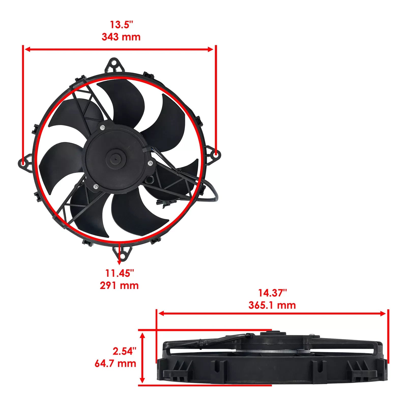 Radiator Cooling Fan Motor for Polaris 2410413 2410366