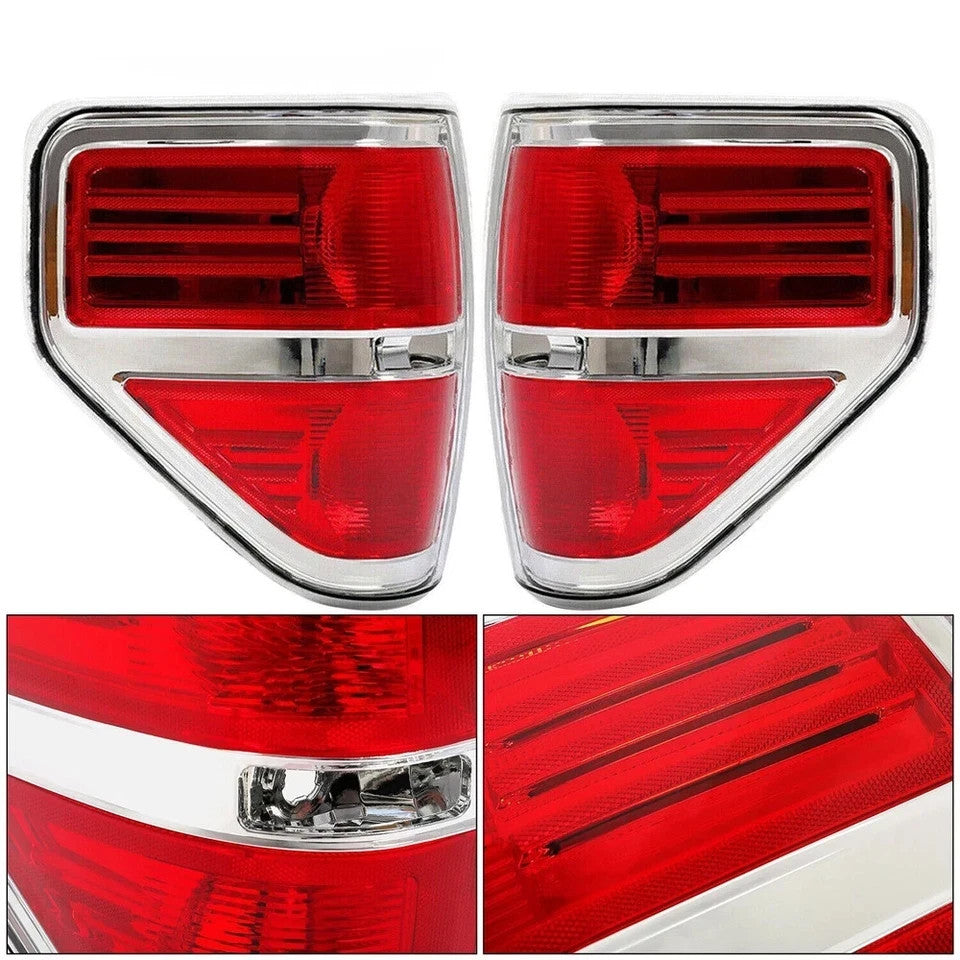 Rear Tail Lights Brake Lamps Set For Ford F150 F-150 Pickup 2009-2014 Left+Right