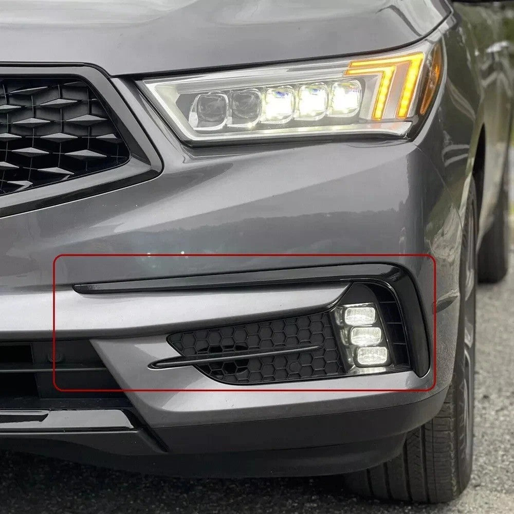 HECASA  LED Clear Fog Lights Lamps Kit LH & RH For 2017-2020 Acura MDX