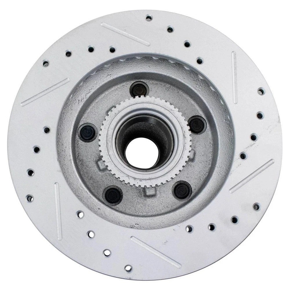 Performance Drilled Slotted Front Coated Brake Rotor Pair for Chevy S10