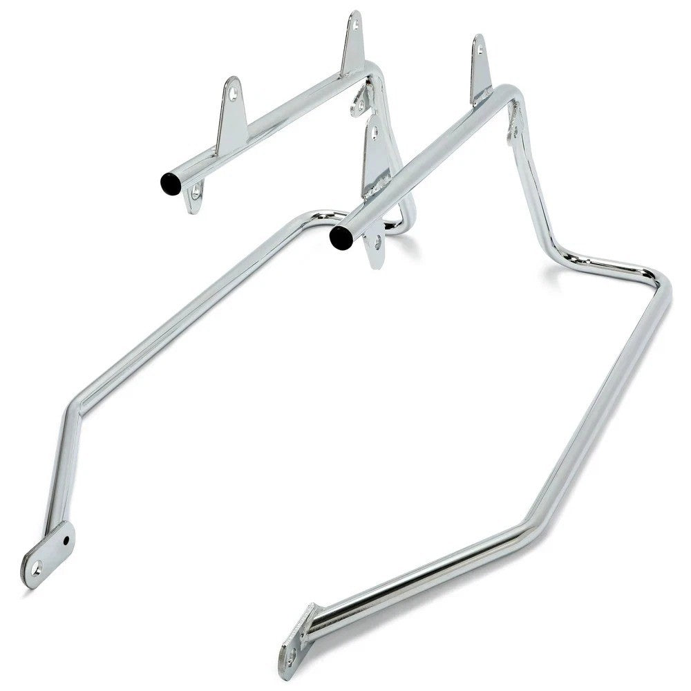 Chrome Saddle bag Conversion Brackets For Harley Davidson Heritage Softail 84-17