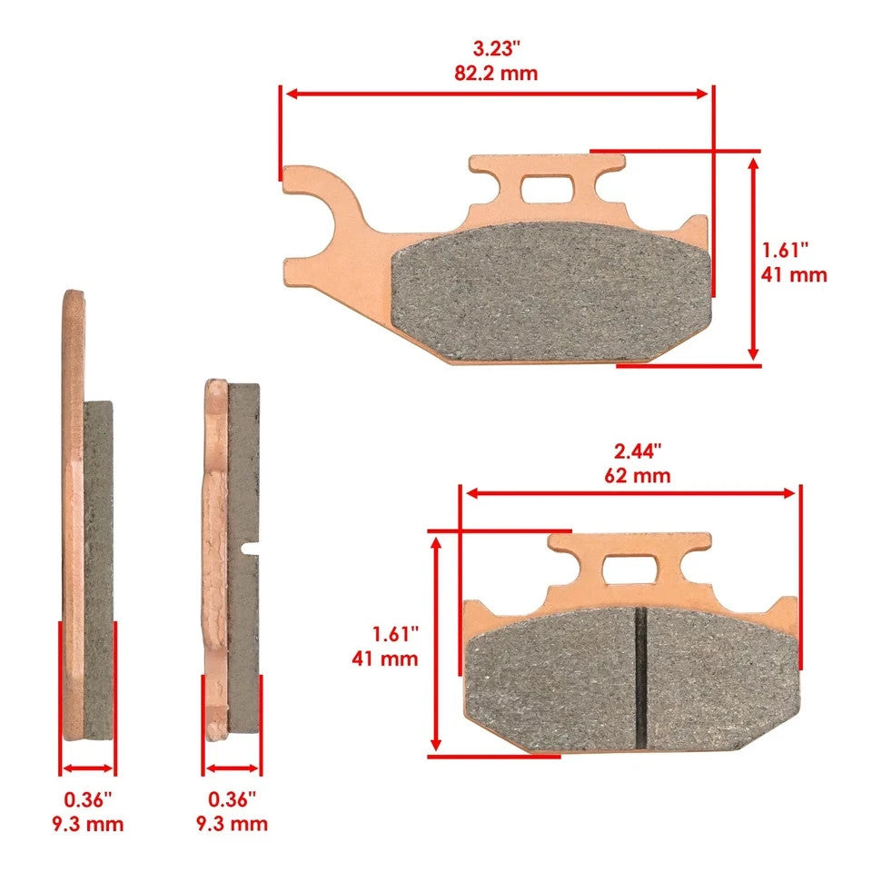 Brake Pads for Yamaha Raptor 700 YFM700 Front Rear Brakes 2006-2012