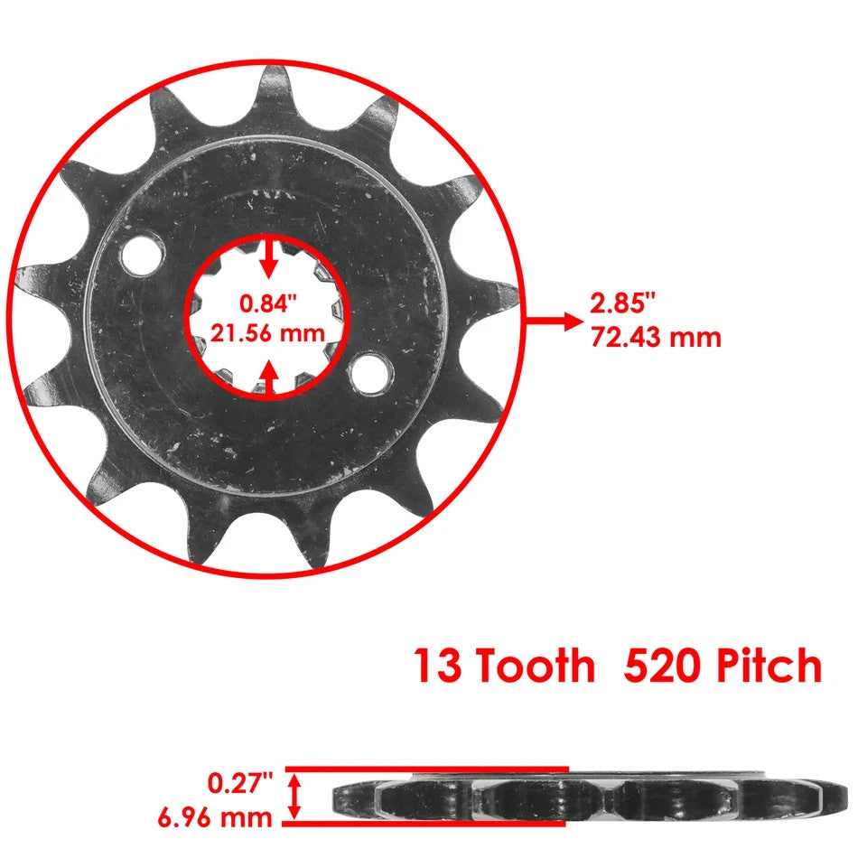 Front Drive Chain Sprocket for Honda CRF250F 19-24/XR250R 96-04/NX250 1988-1990