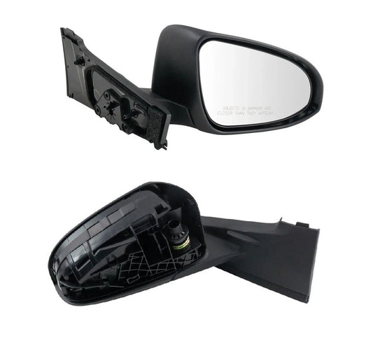 Mirror Manual Textured Molding Smooth Black Passenger Right for Yaris Hatchback