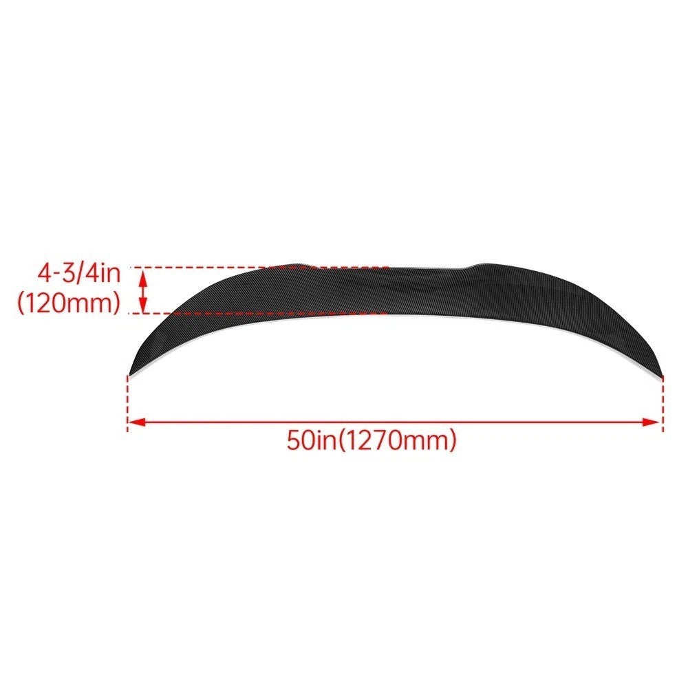 HECASA Rear Trunk Spoiler Wing Carbon Fiber Style PSM For 11-17 BMW F10 5 Series