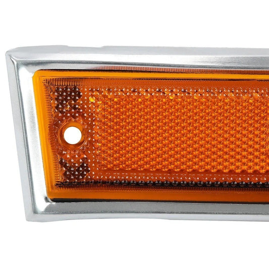 HECASA For 81-91 Chevy GMC C/K 10 Front Bumper Side Marker Lights Fender Lamps