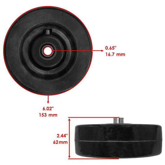 Caltric 50" 60" 72" Deck Wheel for John Deere 655 755 855 955 AM107558