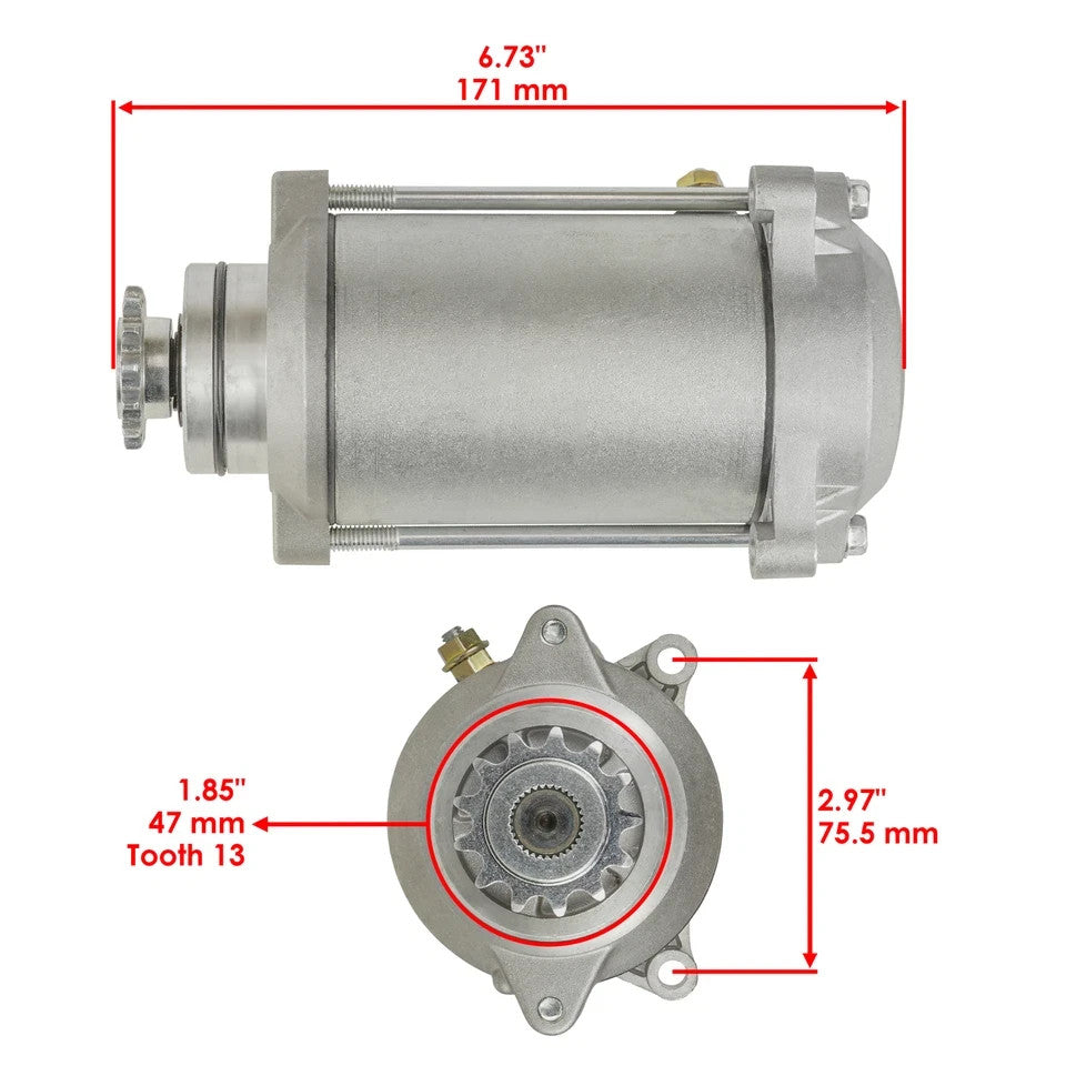 Starter for Kawasaki KVF300A KVF300B Prairie 300 4x4 1999 2000 2001 2002