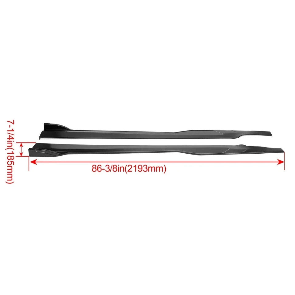 Side Skirts Fit 15-23 Dodge Charger SRT Daytona Scat Pack GT R/T PP Black