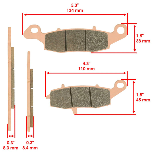 Front And Rear Brake Pads for Kawasaki Versys 650 KLE650 Kle 650 2007-2014