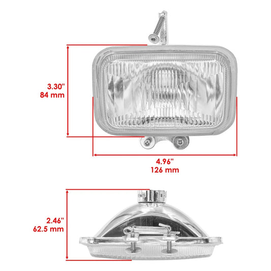 Caltric Headlight For Honda Fourtrax 300 TRX300FW 4X4 1990-2000 W/Bulb