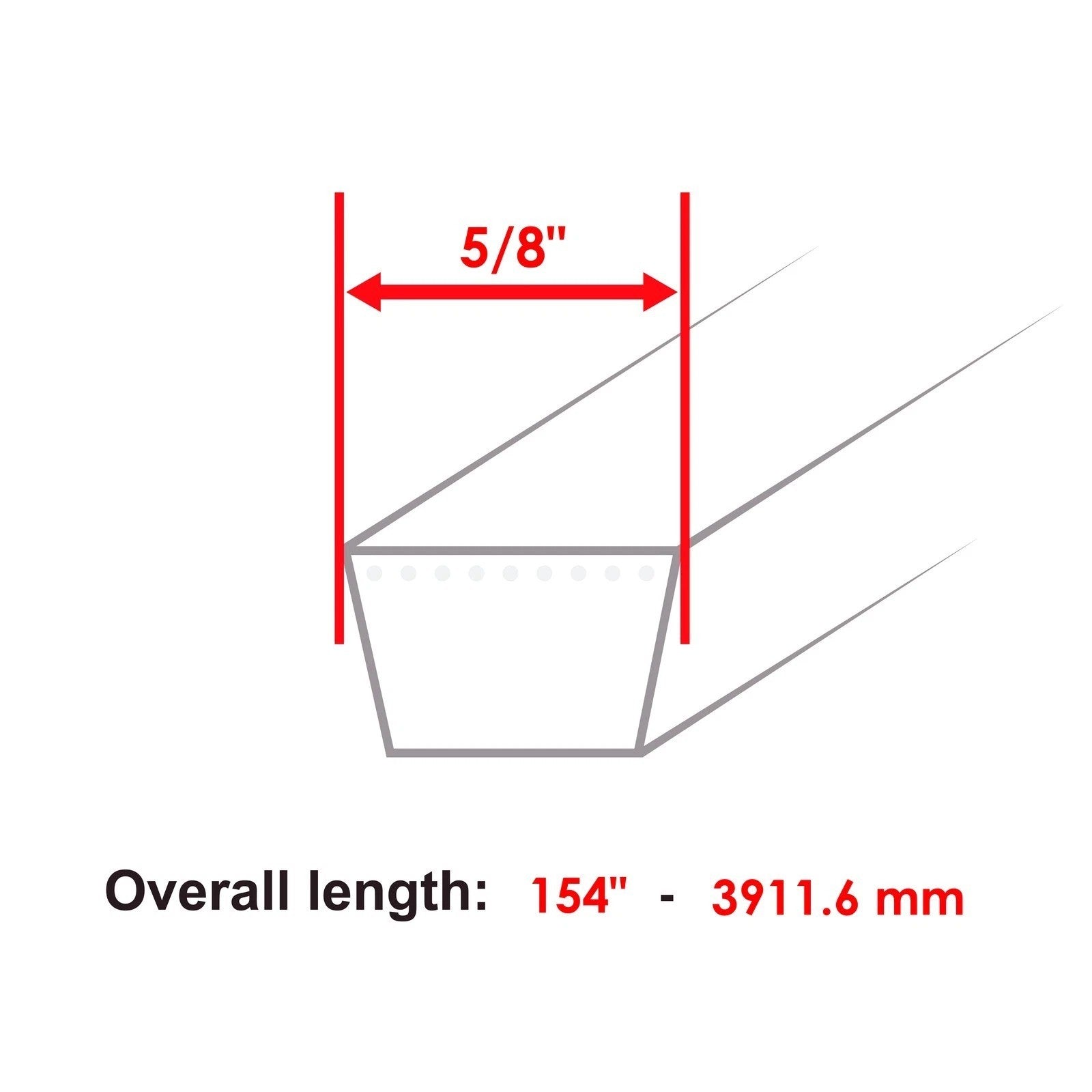 954-05013 95405013 54" Deck Belt For MTD Cub Cadet Troy-Bilt 154"x 5/8 in