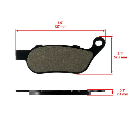 Rear Brake Pads for Harley Davidson Flstc Heritage Softail Classic 2008-2017