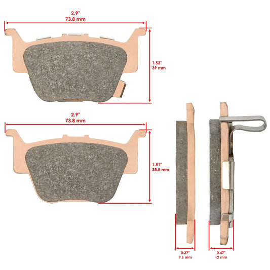 Brake Pads for Honda TRX450R TRX 450 R TRX450ER Rear Brakes 2004-2009