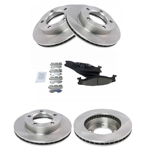 Front Ceramic Brake Pad & Rotor Kit Left & Right for 94-96 Bronco F150