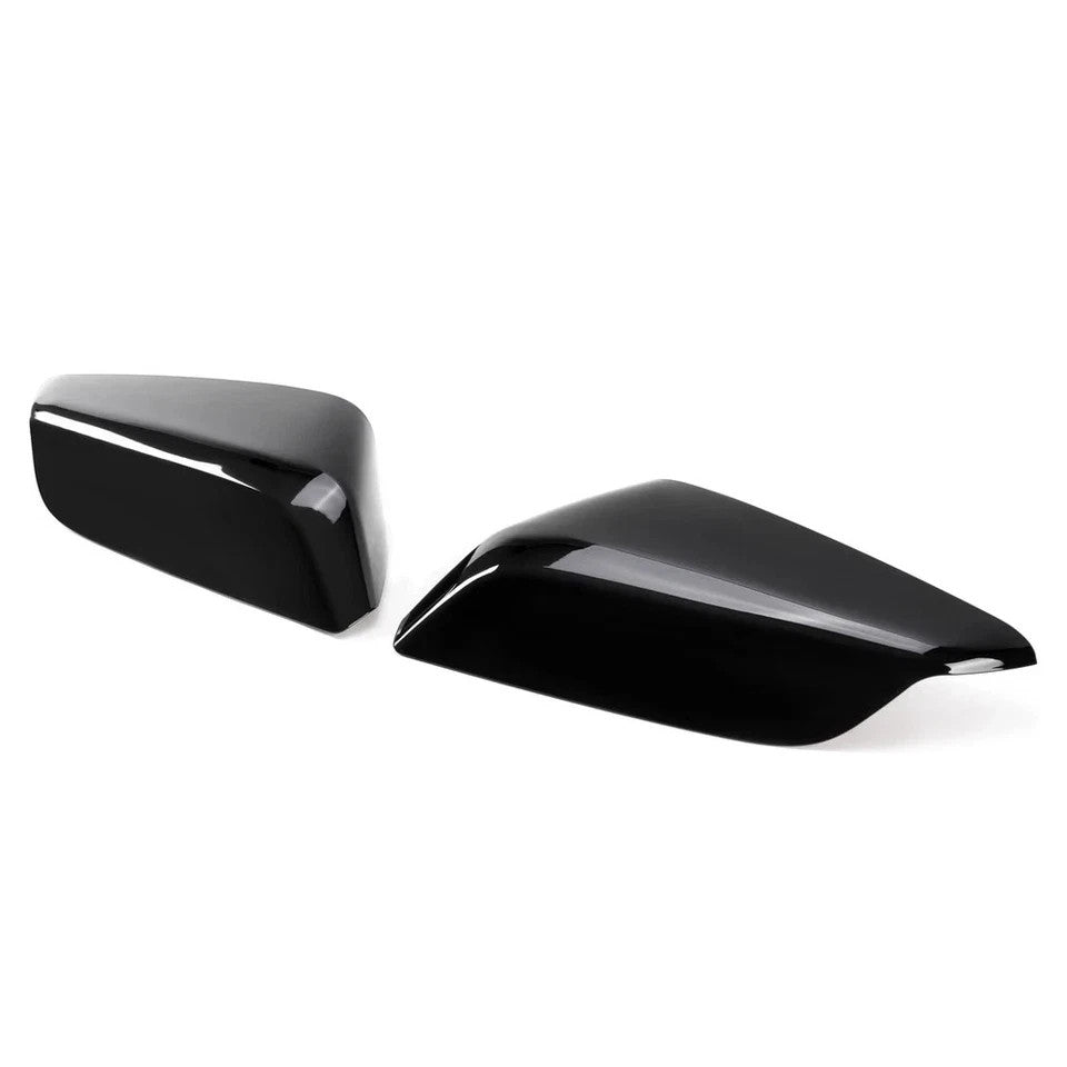 Pair Left & Right Mirror Covers Cap Gloss Black For Chevrolet Malibu 2016-2024