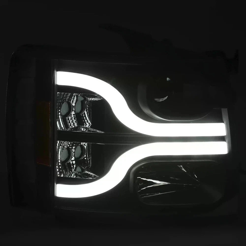 Projector Headlights LED DRL For Chevy Silverado 1500 2500HD 3500 HD 2007-2013