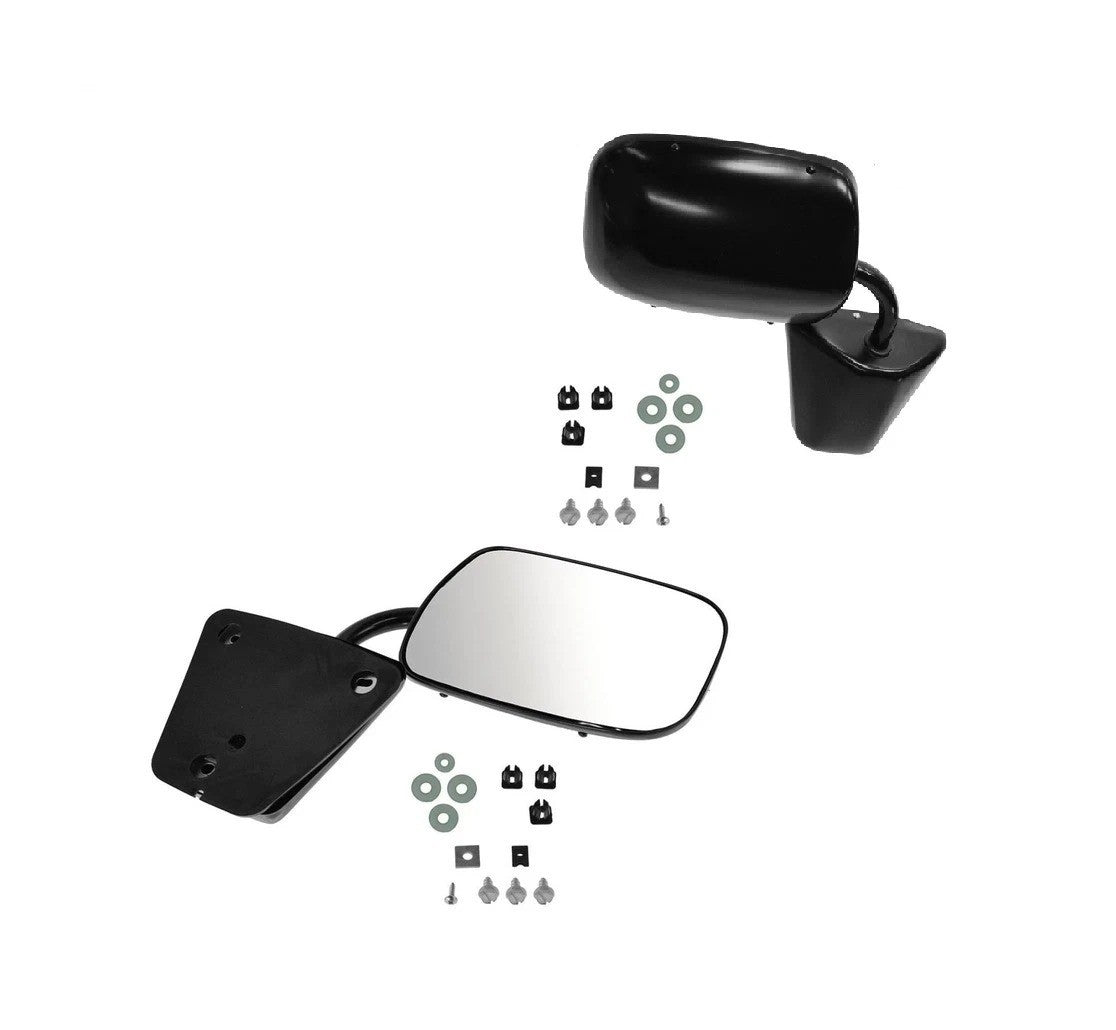 Mirror Manual Black 3 Bolt Mount LH Driver RH Passenger Pair for Chevy GMC