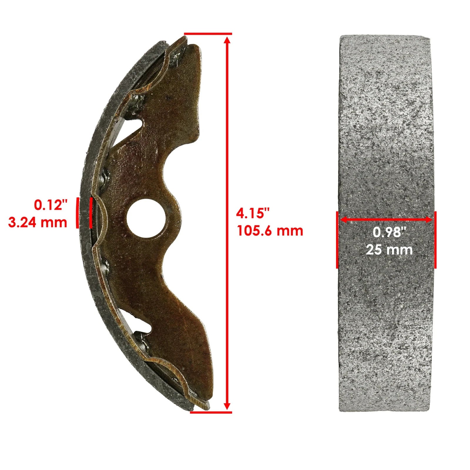 Front Rear Brake Shoes for Honda TRX250 Recon 250 1997 1998 1999 2000 2001