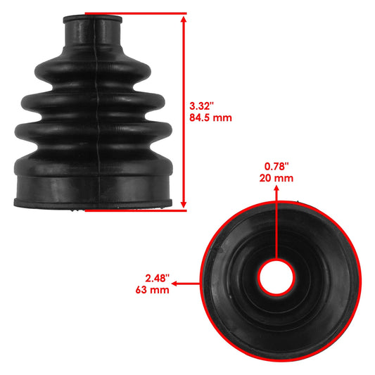 Front Axle Inner & Outer CV Boot Kit For Honda Rancher 420 TRX420FA FE FM 17-25