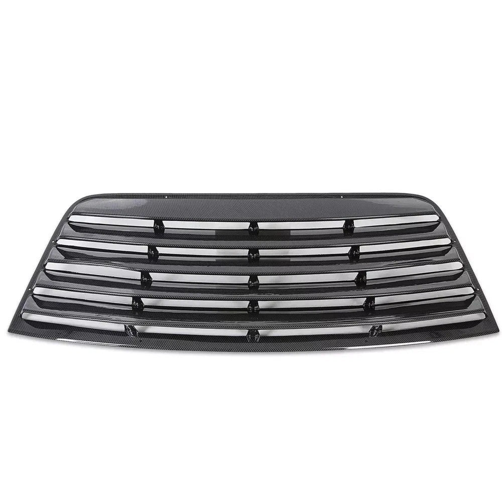 For Dodge Challenger 08-23 Carbon Fiber Style Rear Window Louver Sun Shade Vent