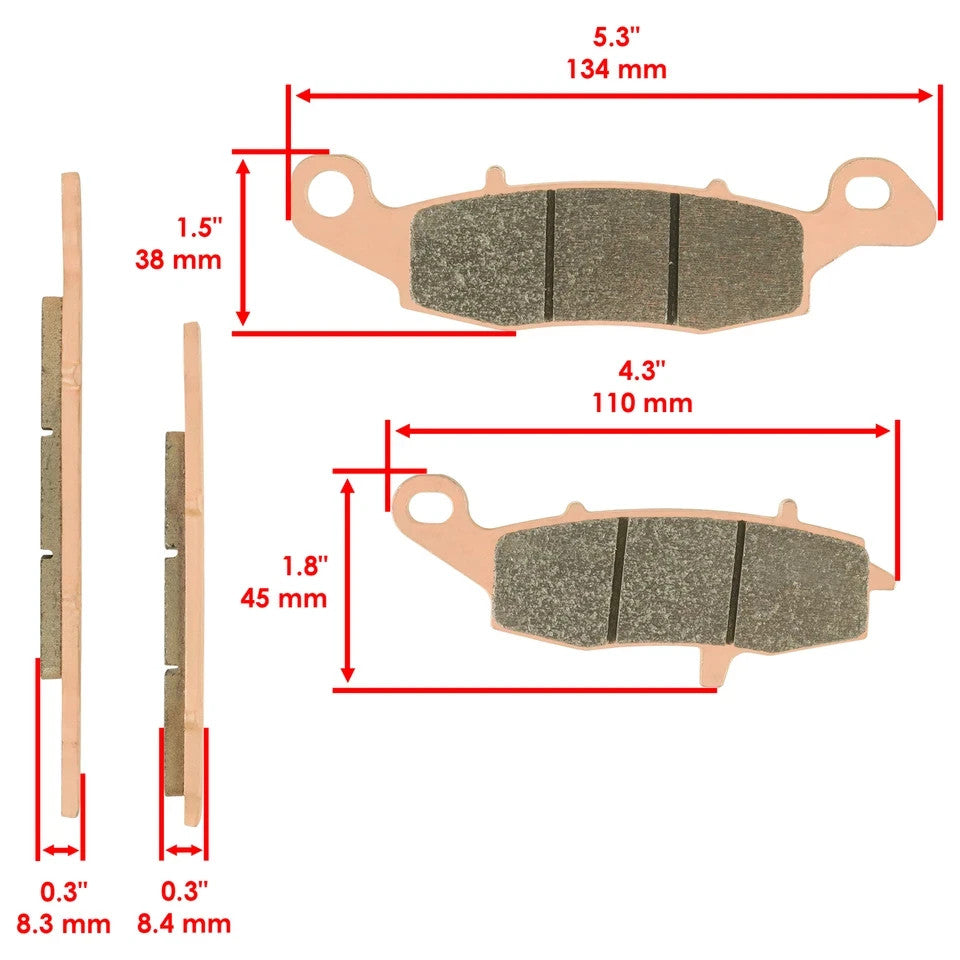 Front And Rear Brake Pads for Suzuki VL1500T Vl 1500T Boulevard C90T 2005-2009