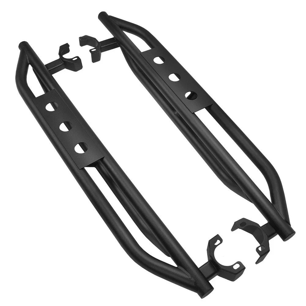 For 07-18 Jeep Wrangler JK 2-Door Black Side Armor Step Running Board Nerf Bars