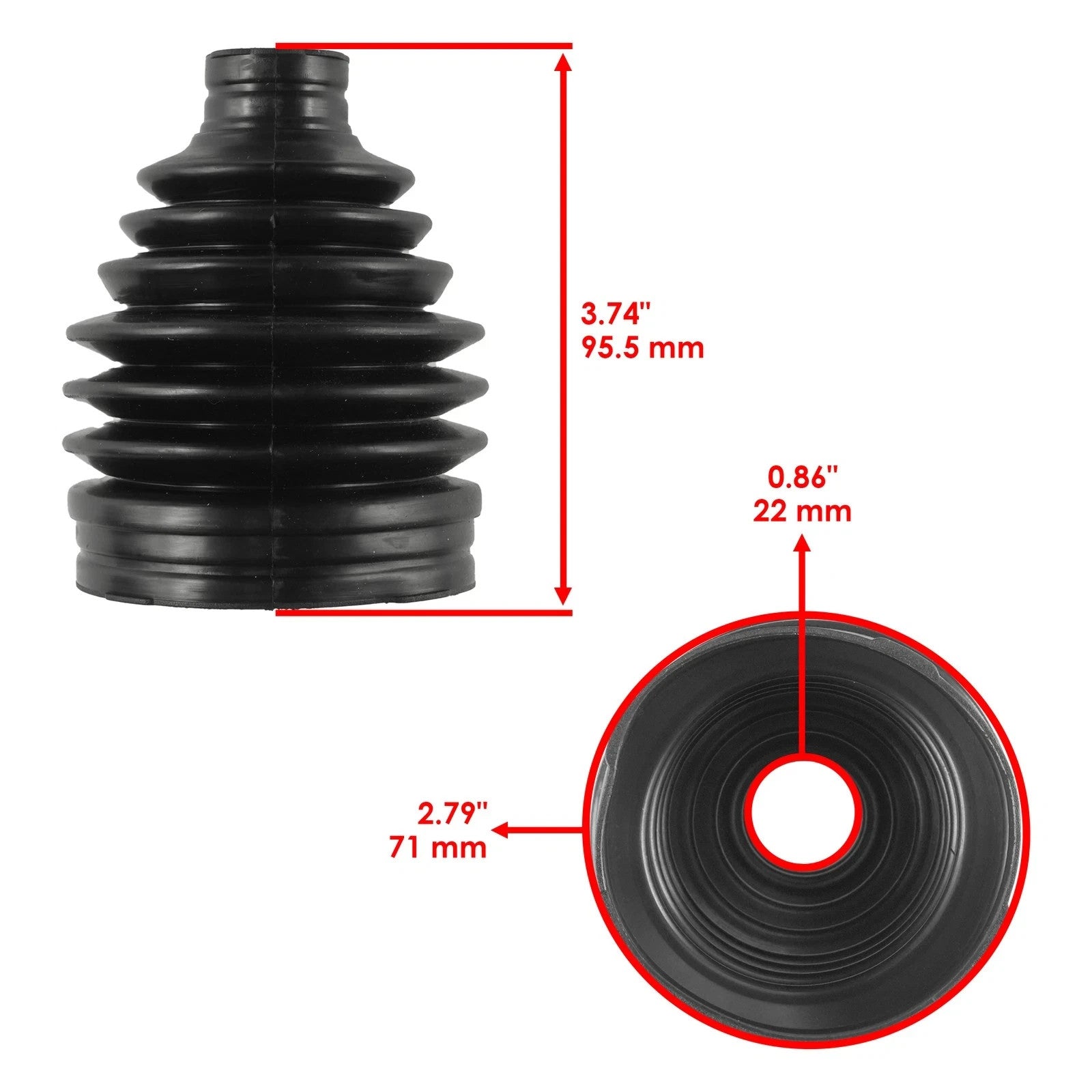 2 Rear Axle Outer And Inner CV Boot Kit for Yamaha Grizzly 700 YFM700Fg 4X4