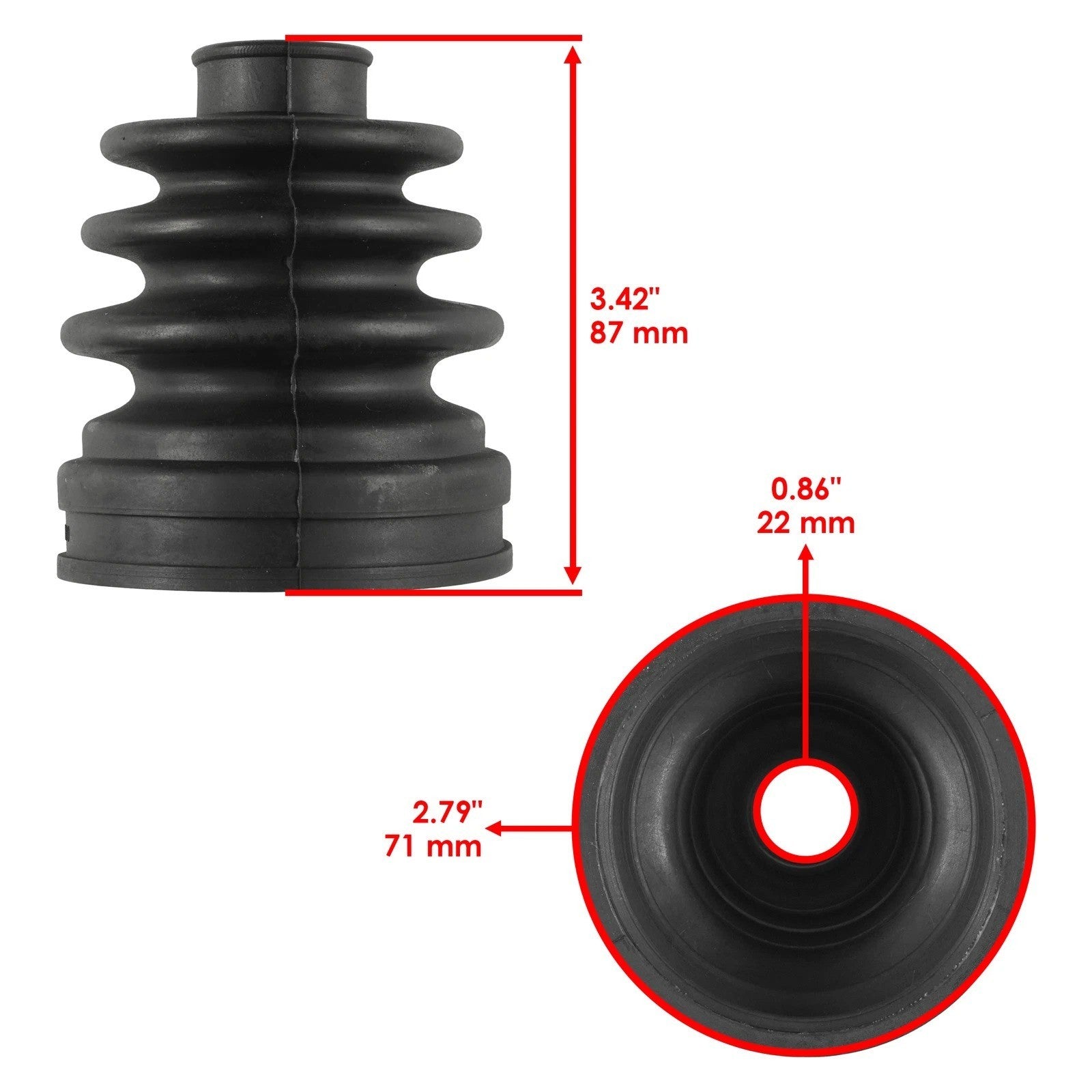 Rear Inner & Outer CV Boot Kit For Kawasaki Brute Force 750 KVF750 4X4I 08-2026