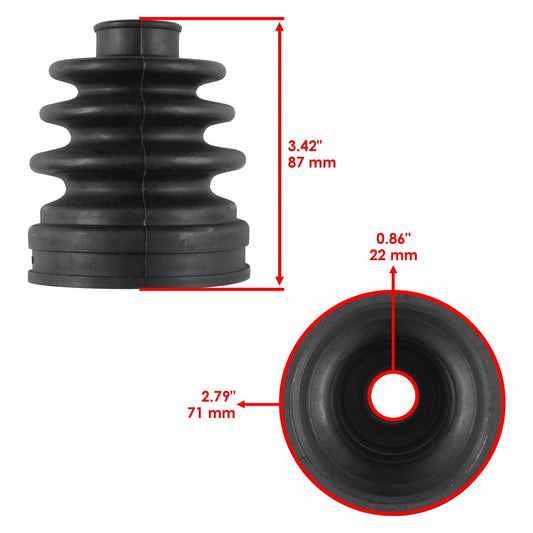 Rear Inner & Outer CV Boot Kit For Kawasaki Brute Force 750 KVF750 4X4I 08-2026