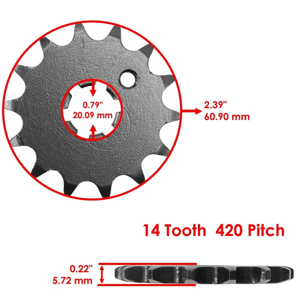 Drive Chain and Sprockets Kit for Kawasaki KX85 2001 2002 2003 2004 2005 - 2021