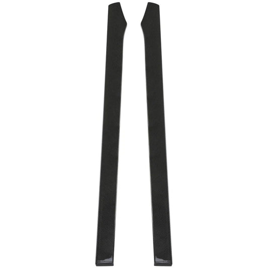 Fits 12-19 Tesla Model S Side Skirt Extension Bottom Lip Pair Carbon Fiber style